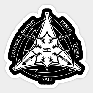 Triangle System with Swords Sticker